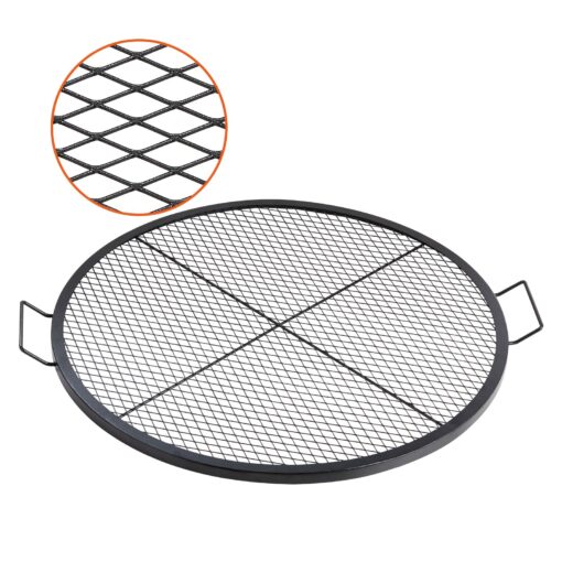 VEVOR 91cm 36 Inch Round Fire Pit Grill Grate Heavy Duty Steel BBQ Cooking Grid with Handle