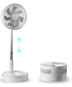 VEVOR Foldable Oscillating Standing Fan 203.2mm (8-inch) with Remote Control