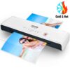 VEVOR 33cm 13 inch 4 Roller Hot and Cold Laminating Machine with Quick Warm up and 3 mil Films for Home