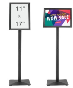 VEVOR Adjustable Pedestal Poster Sign Holder with Metal Base