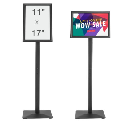 VEVOR Adjustable Pedestal Poster Sign Holder with Metal Base