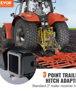 2-Inch (5.08 cm) Trailer Hitch Adapter for Category 1 Tractors