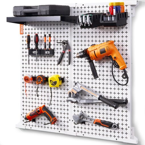 VEVOR Metal Pegboard Wall Organizer 81cm x 81cm 32 x 32