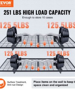120 x 61 cm (4 x 2 ft) with 114 kg (251 lbs) Capacity Per Shelf