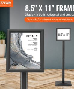 Heavy-Duty Floor Stand with Metal Base for Vertical and Horizontal Display