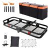 VEVOR Folding Steel Hitch Cargo Carrier with Waterproof Bag  Net