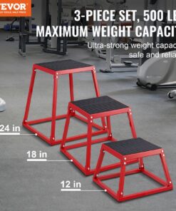 30/45/60 cm (12/18/24 Inch) Anti-Slip Steel Platforms for Home Gym and Strength Training