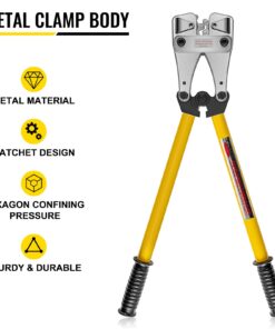 10-120 mm² (8-4/0 AWG) with Hexagonal Dies and Non-Slip Handle