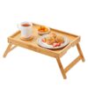 VEVOR Bamboo Patterned Bed Tray Table with Foldable Legs