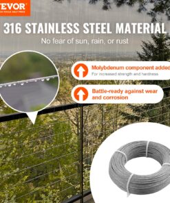 1/8" (3.2mm) Wire Rope 91.44m with Cutter