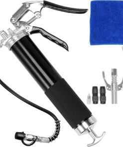 VEVOR Heavy Duty 6000 PSI (414 Bar) Manual Pistol Grip Grease Gun with 14 oz Capacity and Flexible Hose