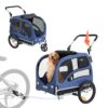 VEVOR 2 in 1 Dog Bike Trailer  Pet Stroller