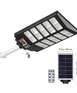VEVOR 1000W LED Solar Street Light with 1600 Lumens and Motion Sensor