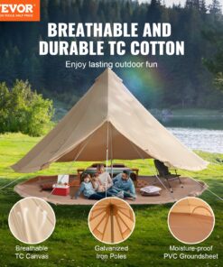 4-Season Waterproof and Breathable Yurt Tent for Camping