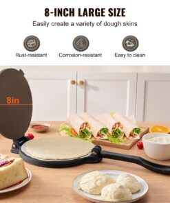 Heavy Duty Pre-Seasoned Tortilla Press for Flour Tortillas and Flatbreads
