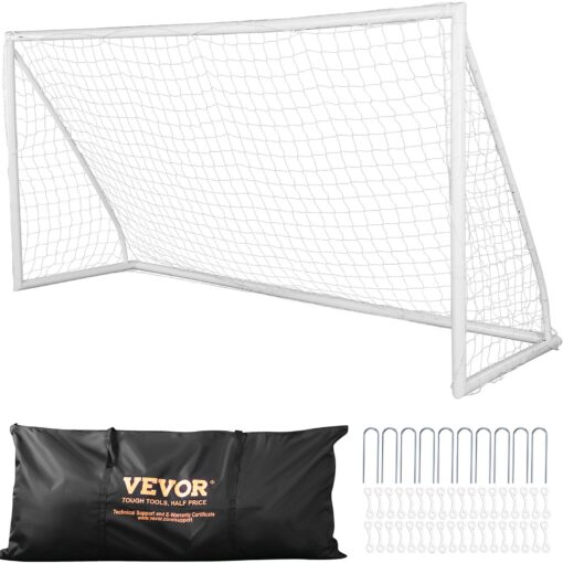 VEVOR Portable Soccer Goal with 366 x 183 m 12 x 6 ft Net for Adults Kids