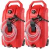 VEVOR 606 Liter 16 Gallon Portable Fuel Caddy with Hand Pump and 152 cm 6 Inch Rubber Wheels