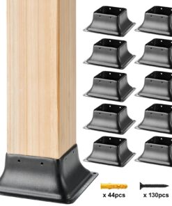VEVOR Heavy Duty Steel Post Base Brackets 10-Pack