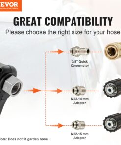 M22-14 mm / M22-15 mm / 9.5 mm (3/8 inch) Inlet & 6.35 mm (1/4 inch) Outlet Foam Gun