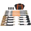 VEVOR Heavy Duty Ratchet Tie Down Straps Set 4 Pack