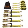 VEVOR Heavy Duty Ratchet Tie Down Straps Set 4 Pack