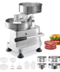 VEVOR Commercial Burger Patty Maker with 3 Interchangeable Molds (100/130/150mm