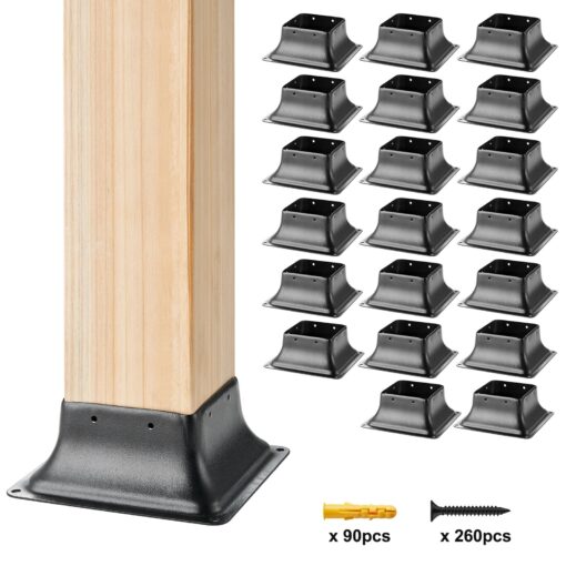 VEVOR Heavy Duty Steel Post Base Brackets 20 Pack