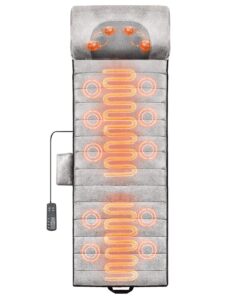 VEVOR Full Body Massage Cushion with 10 Vibration Motors & 2 Heated Shiatsu Neck Rollers - Adjustable Modes & Heat Therapy (Metric & Imperial)