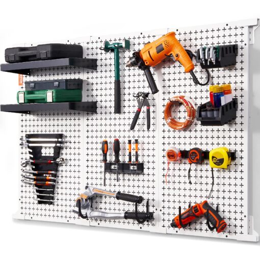 VEVOR Heavy Duty Metal Pegboard Wall Organizer 122x81 cm 48x32 inches