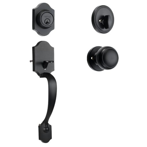 VEVOR Matte Black Front Door Handle and Deadbolt Set