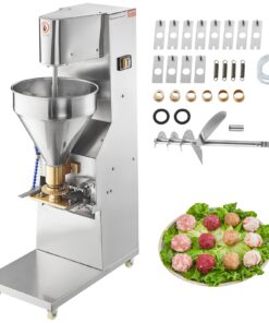 VEVOR Commercial Electric Meatball Maker Machine - 6 Sizes (18/20/22/26/30/32 mm or 0.7/0.8/0.9/1.0/1.2/1.3 inch) - 1100W Efficient Motor for Pork