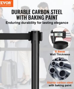 Carbon Steel Queue Posts with 3.35m (11ft) Retractable Belt