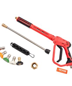 VEVOR High Pressure Washer Gun with 3 Wand Extensions (25cm