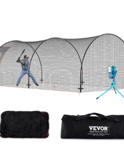 VEVOR 6.7m (22ft) Baseball & Softball Batting Cage with Net and Frame