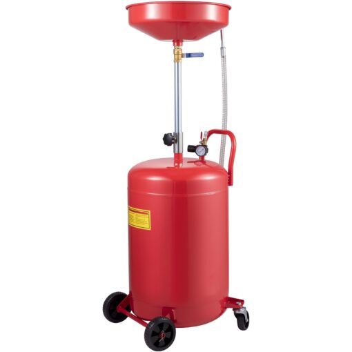 VEVOR 757 Liter 20 Gallon Portable Waste Oil Drain Tank with Adjustable Height and Pressure Valve for Auto Repair and Home Use