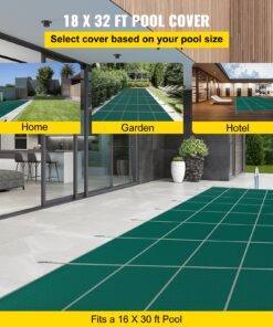 Durable Winter Cover with Drainage and Installation Kit