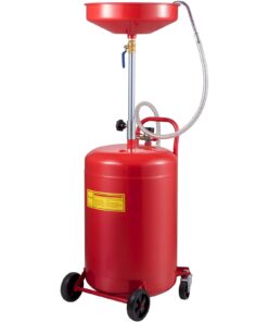 VEVOR 20 Gallon (75.7 L) Portable Waste Oil Drain Tank with Adjustable Height and Wheels for Easy Oil Removal - Ideal for Auto Repair Shops and Home Use