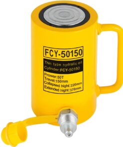 VEVOR Heavy Duty Hydraulic Cylinder Jack 50 Ton Capacity 150 mm (6 in) Stroke Single Acting with Electroplating