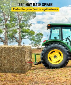 Red Coated Quick Attach Hay Forks with Hex Nut & Sleeve for Tractors & Loaders