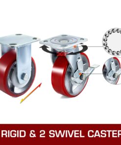 2 Rigid & 2 Swivel with Brake