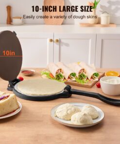 Heavy-Duty Pre-Seasoned Tortilladora Maker for Flour Tortillas and Flatbreads