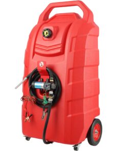 VEVOR 32 Gallon (121 L) Portable Diesel Fuel Caddy with 12V DC 140W Pump and 13 Ft Hose