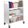 VEVOR Double Sided Rolling Library Book Cart