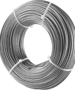 VEVOR T316 Stainless Steel Cable 3.2 mm (1/8 in) 1x19 Wire Rope 30.5 m (100 ft) for Deck Railing and DIY Projects