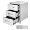 VEVOR Stainless Steel 3 Tier Outdoor Kitchen Drawers