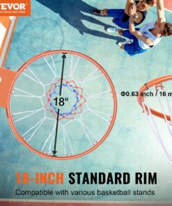 45.7 cm (18-inch) Wall & Door Mounted Indoor Outdoor Basketball Hoop for Kids and Adults