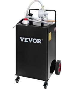 VEVOR 132 Liter (35 Gallon) Fuel Storage Tank with Manual Pump and 4 Wheels