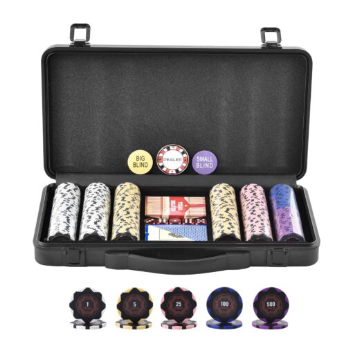 VEVOR 300 Piece Poker Chip Set with 14g Clay Chips