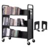VEVOR Double Sided Rolling Library Book Cart