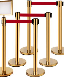 VEVOR Gold Stainless Steel Stanchion Post Barriers